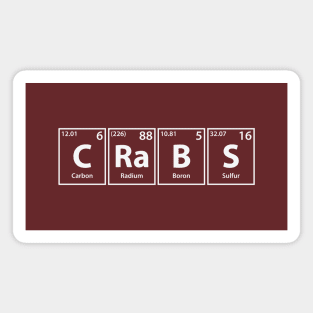 Crabs (C-Ra-B-S) Periodic Elements Spelling Magnet